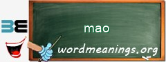 WordMeaning blackboard for mao